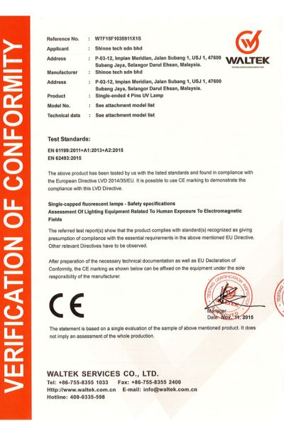 shinoe certificate